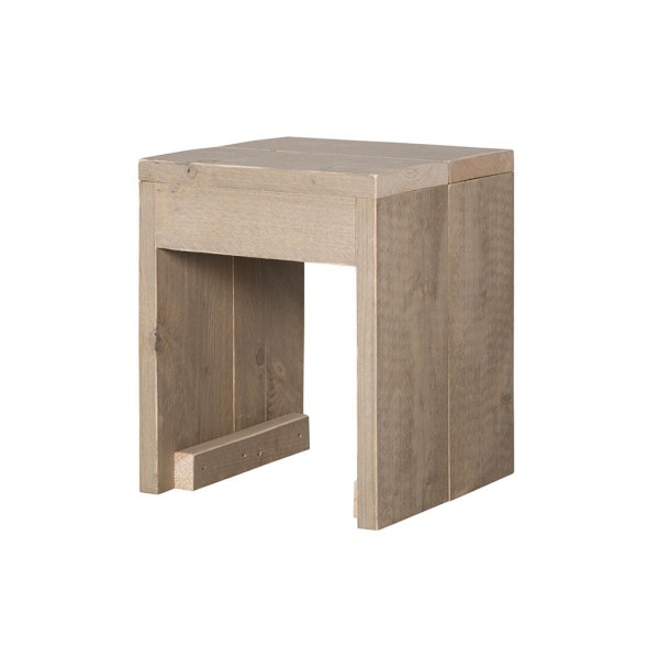 Steigerhouten kruk, onbehandeld hout