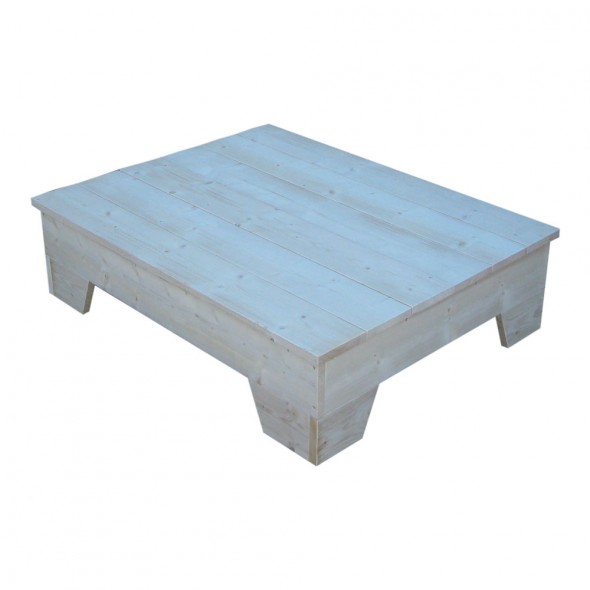 Steigerhouten buiten-salontafel Gerrit 1 - nieuw steigerhout en onbehandeld 