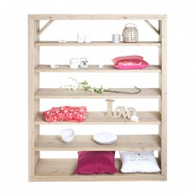 Steigerhouten Kast Verstek Breed, greywashhout