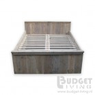 Steigerhouten bed Dobbe, oud hout met witte beits behandeling