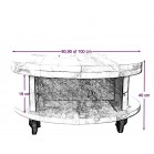 Steigerhouten Salontafel Bianca, maatvoering