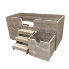 Steigerhouten kajuitbed Kiddi, verouderd hout en onbehandeld