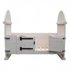 Steigerhouten peuterledikant Ruby, nieuw hout met witte beits