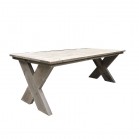Steigerhouten eettafel Mr. X, verouderd zijaanzicht 