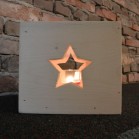 Steigerhouten Kerst sfeerlicht, nieuw hout en witte beits