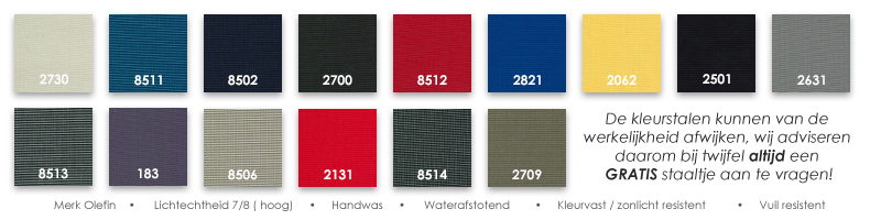 Kleurstaal Olefin Stoffen Kleurstaal Olefin Stoffen