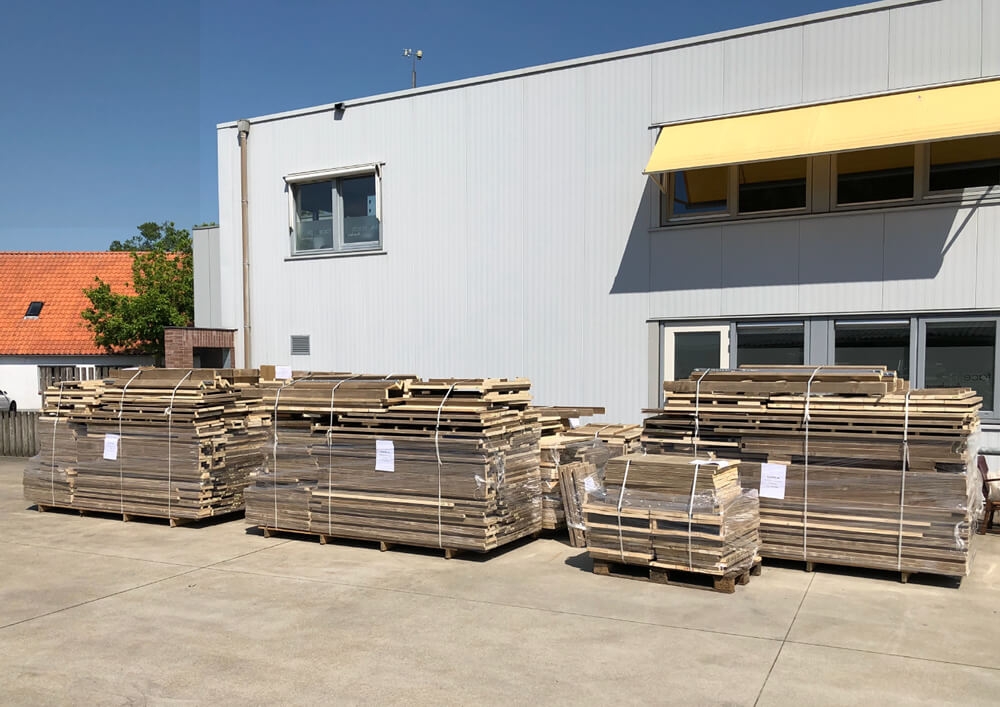 Glamping Tentinrichting Op gelabelde pallets